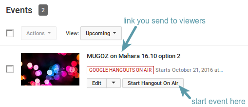 Different links for different hangouts